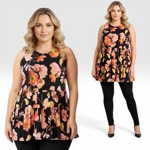 TORRID Super Soft Tiered Babydoll Hi-Lo Tank NWT Size 3X